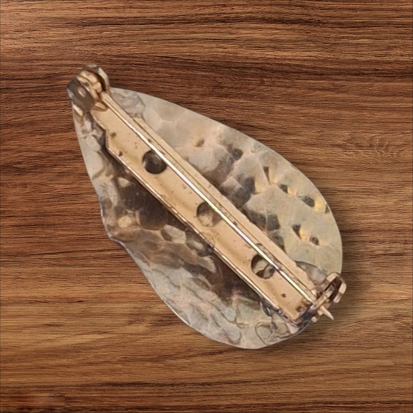 Vintage Teal and Pink Brooch - Picture 4 of 7